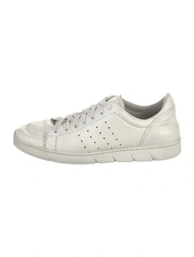 Pre-owned Loewe Leather Lasercut Accents Sneakers In White