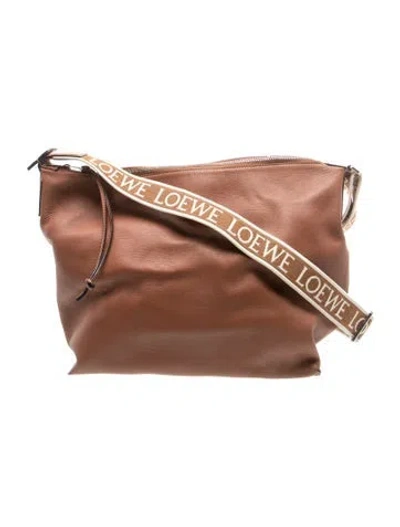 Pre-owned Loewe Leather Leather Cubi In Brown