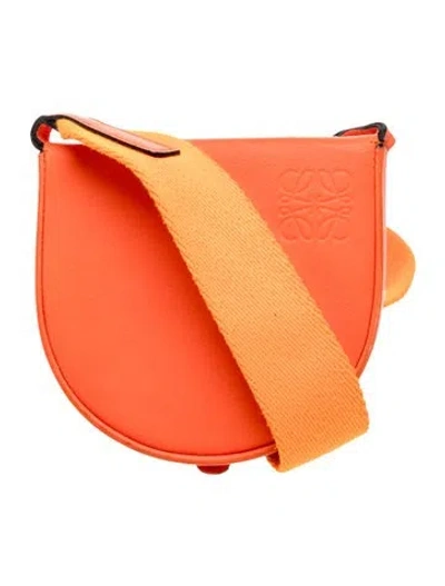 Pre-owned Loewe Leather Leather Heel Small In Orange