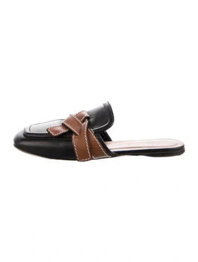 Pre-owned Loewe Leather Loafers In Black/brown