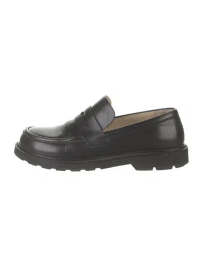 Pre-owned Loewe Leather Loafers In Blue