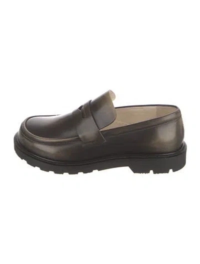 Pre-owned Loewe Leather Loafers In Brown