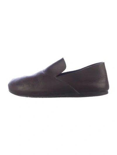 Pre-owned Loewe Leather Loafers In Purple