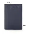 Loewe Leather Logo Notebook In Blue