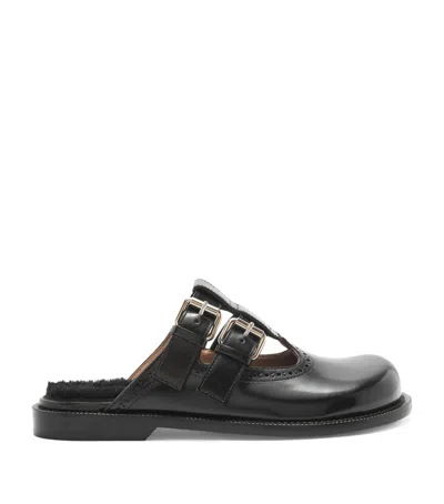 LOEWE LEATHER MARY JANE MULES