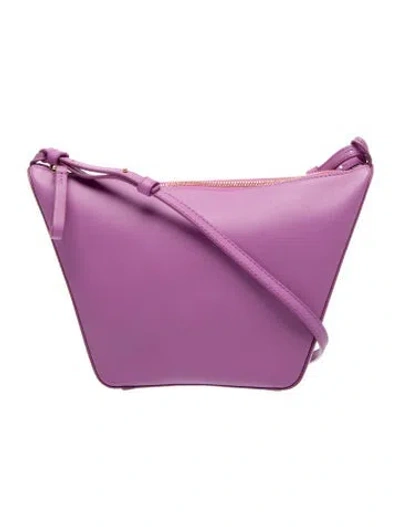 Pre-owned Loewe Leather Messenger Bag 2023 In Purple