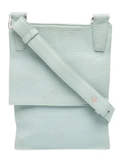 Pre-owned Loewe Leather Messenger Bag In Green