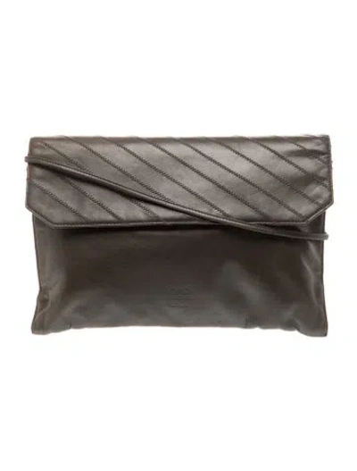 Pre-owned Loewe Leather Messenger Bag In Green