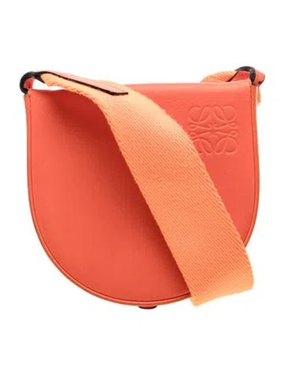 Pre-owned Loewe Leather Messenger Bag In Orange