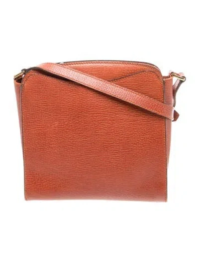 Pre-owned Loewe Leather Messenger Bag Vintage In Brown
