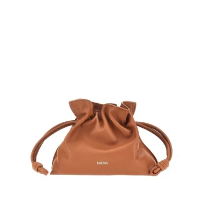 Loewe Leather Mini 'flamenco Clutch' Bag In Brown