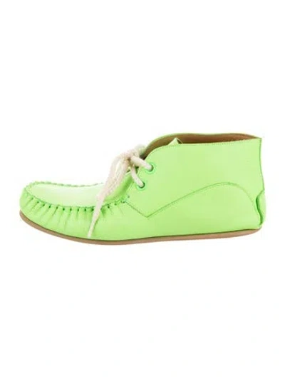 Pre-owned Loewe Leather Moccasins In Yellow