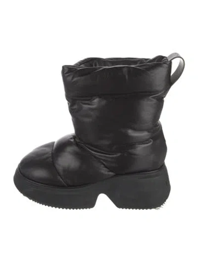 Pre-owned Loewe Leather Moto Boots In Black