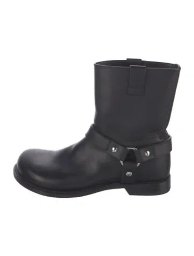 Pre-owned Loewe Leather Moto Boots In Multi