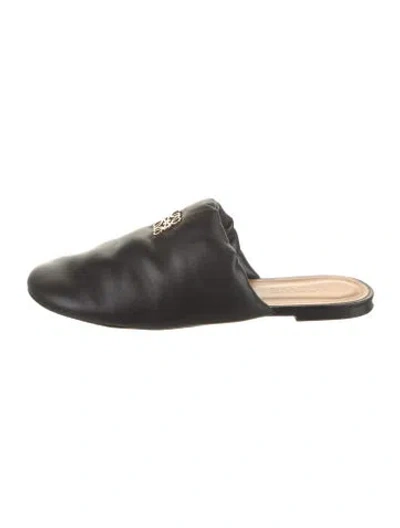 Pre-owned Loewe Leather Mules In Black