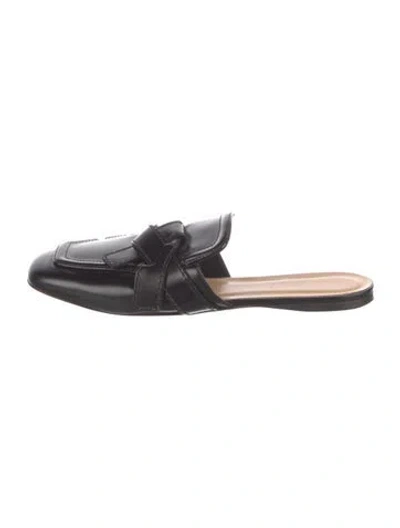 Pre-owned Loewe Leather Mules In Black