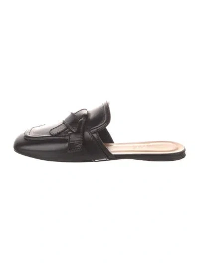 Pre-owned Loewe Leather Mules In Black