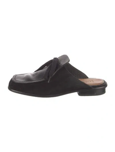 Pre-owned Loewe Leather Mules In Black
