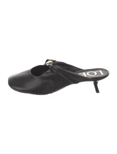 Pre-owned Loewe Leather Mules In Black