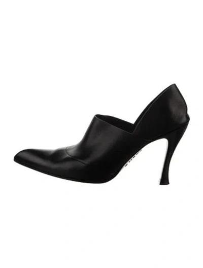 Pre-owned Loewe Leather Mules In Black