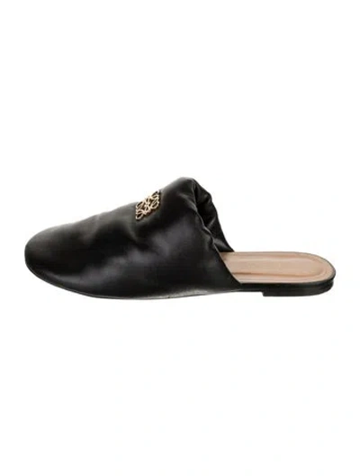 Pre-owned Loewe Leather Mules In Black
