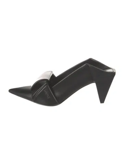 Pre-owned Loewe Leather Mules In Black