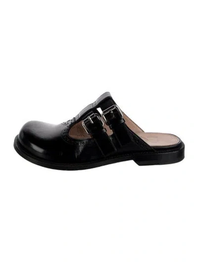 Pre-owned Loewe Leather Mules In Black