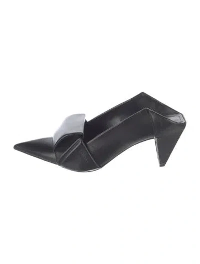 Pre-owned Loewe Leather Mules In Black
