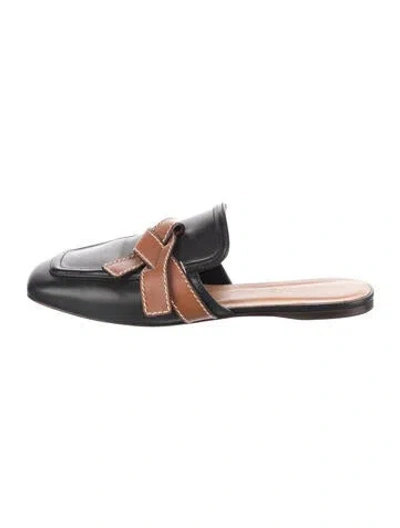 Pre-owned Loewe Leather Mules In Black