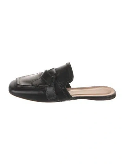 Pre-owned Loewe Leather Mules In Black