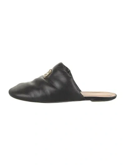 Pre-owned Loewe Leather Mules In Black