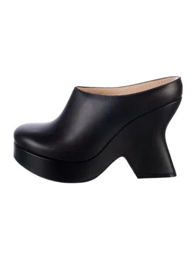 Pre-owned Loewe Leather Mules In Blue