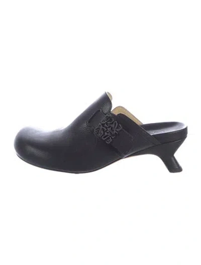Pre-owned Loewe Leather Mules In Blue