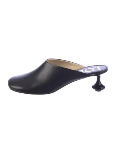 Pre-owned Loewe Leather Mules In Blue