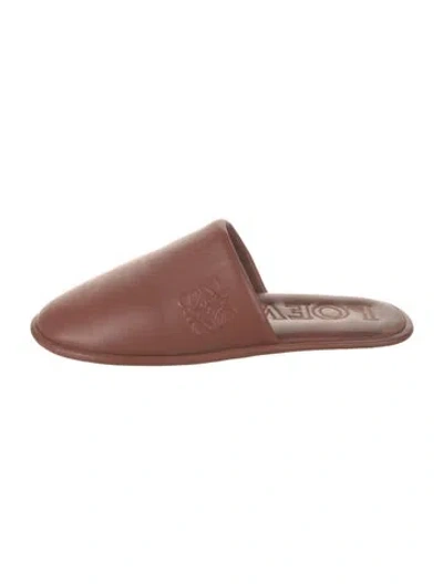 Pre-owned Loewe Leather Mules In Brown