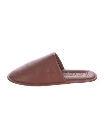 Pre-owned Loewe Leather Mules In Brown