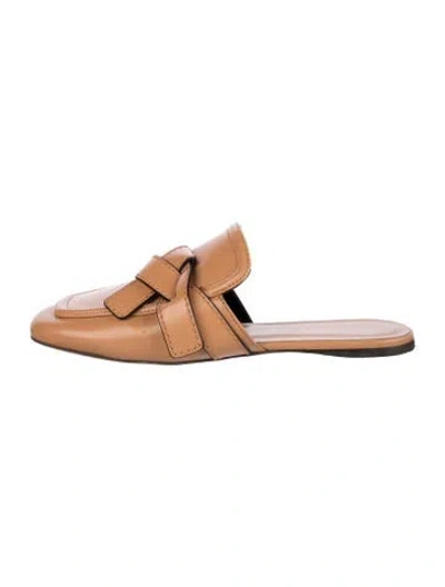 Pre-owned Loewe Leather Mules In Brown