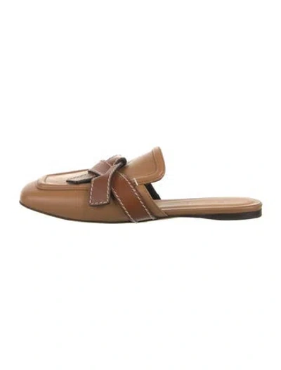 Pre-owned Loewe Leather Mules In Brown
