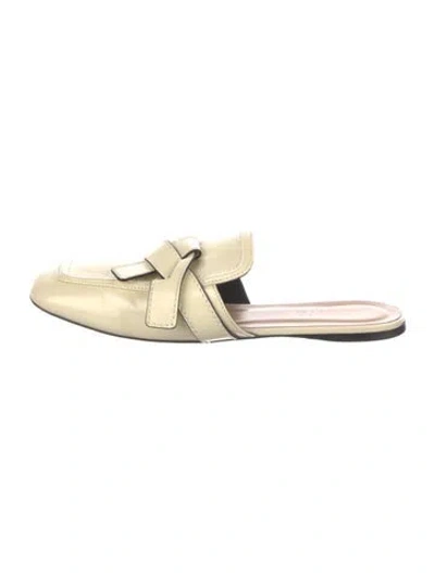 Pre-owned Loewe Leather Mules In Neutral
