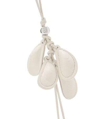 Loewe Leather Multi-shell Bag Charm In White