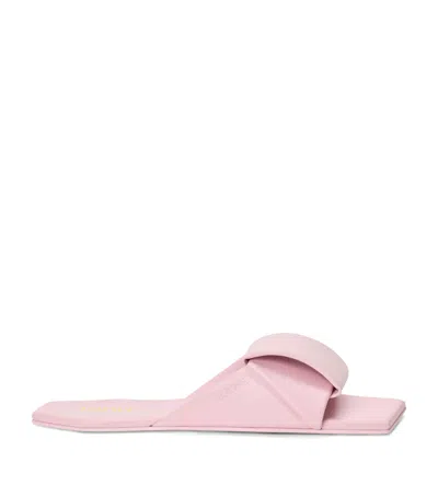 Loewe Leather Origami Slides In Pink