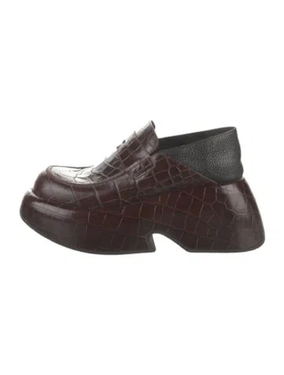 Pre-owned Loewe Leather Oxfords In Brown