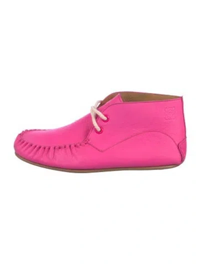 Pre-owned Loewe Leather Oxfords In Pink