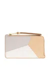Loewe Leather Puzzle Coin Card Holder In Neutral