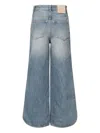 Loewe Leather-patch Button-fly Jeans In Blue