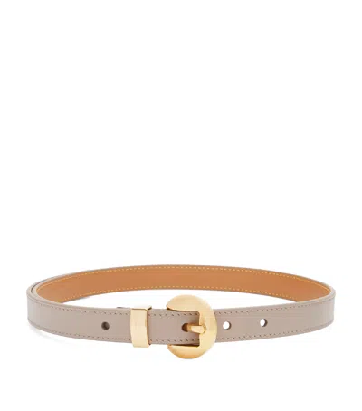 Loewe Leather Pebble Belt In Beige