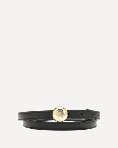 Loewe Leather Pebble Belt In Black