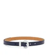 Loewe Leather Pebble Belt In Navy