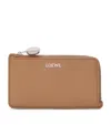 Loewe Leather Pebble Coin Card Holder In Brown