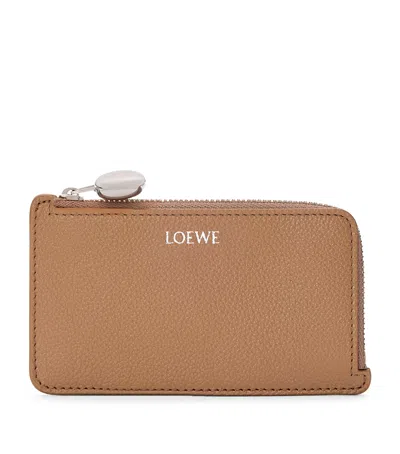 Loewe Leather Pebble Coin Card Holder In Brown
